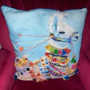Colorful Llama Decorative Pillow
